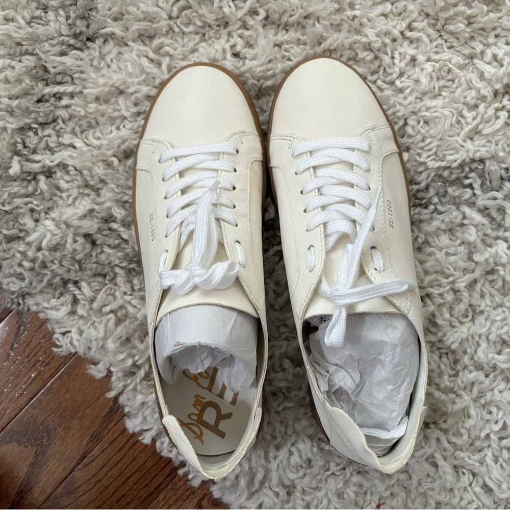 Sam Edelman white leather sneakers sz 8 women
